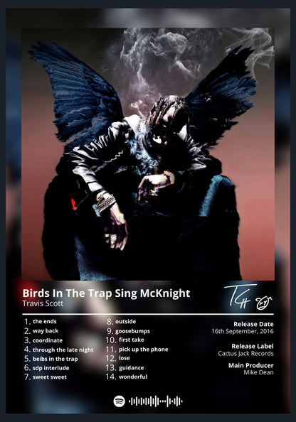 Travis Scott Birds In The Trap Sing McKnight album poster wall art