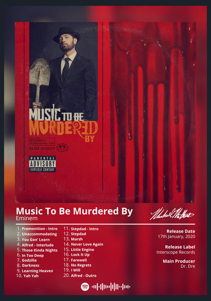 Eminem Music To Be Murdered By album poster wall art