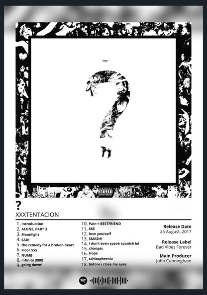 XXXTENTACION ? album poster wall art