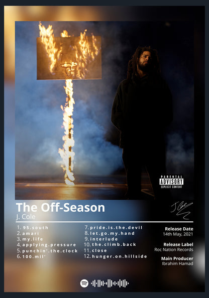 J.Cole The Off-Season album poster wall art
