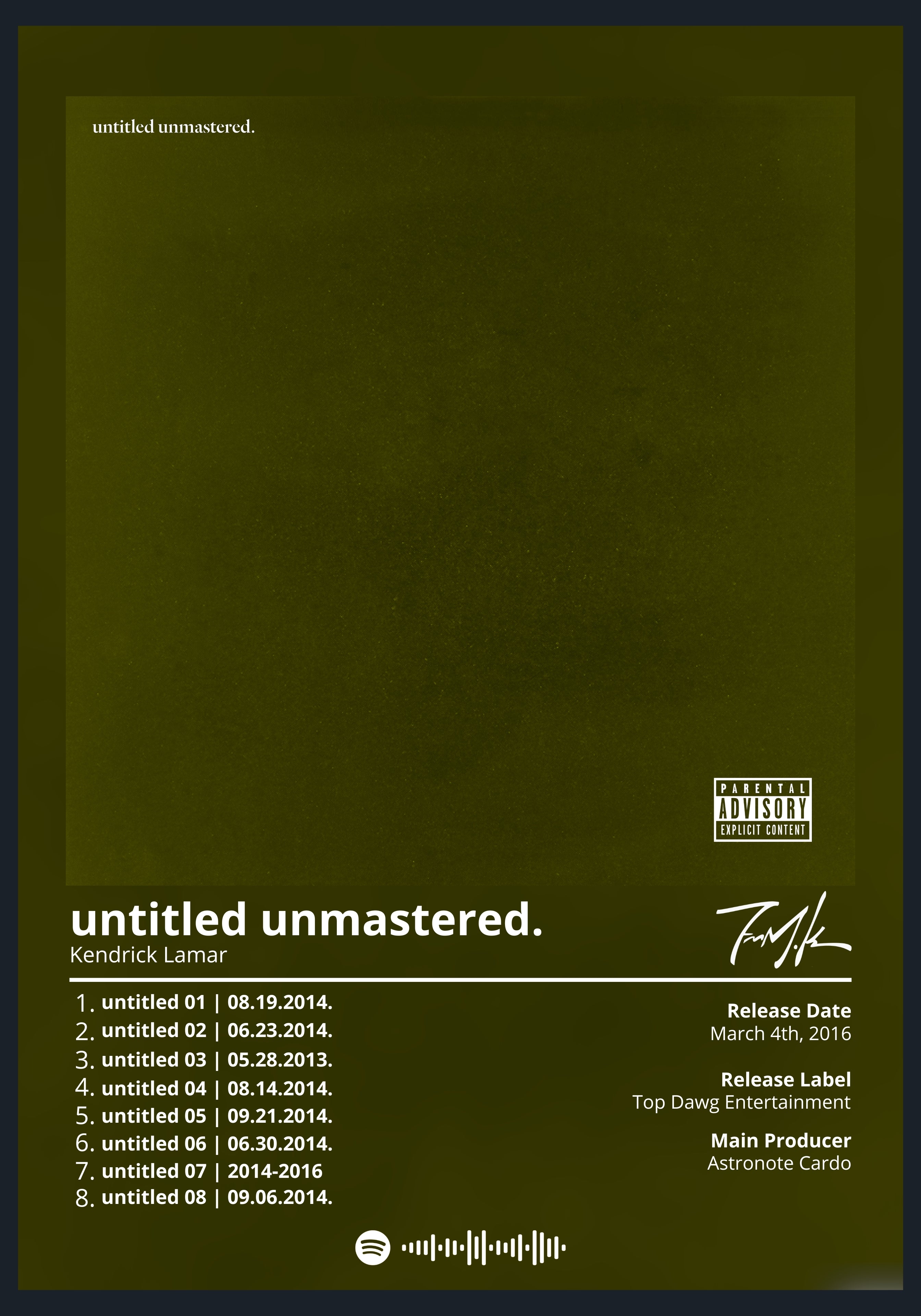 Untitled List Kendrick Lamar Collection – AlbumPrints