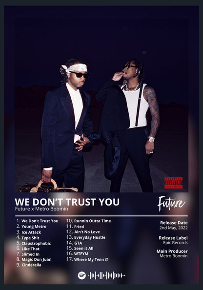 Future WE DON'T TRUST YOU album poster wall art